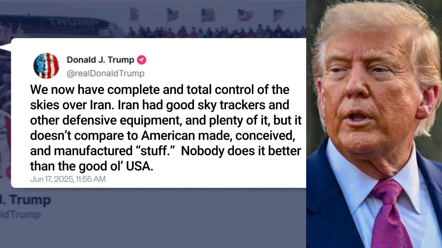 Trump Vows ‘Total Annihilation’ of Iran’s Military in Unprecedented Statement on U.S.-Israel Strikes